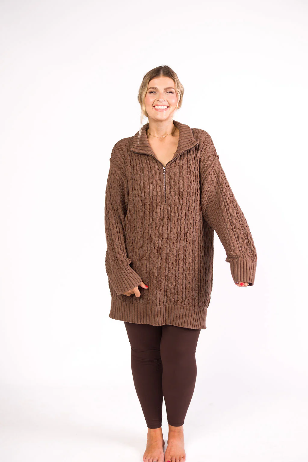 Simone Two Line Yoga Stitch Full Length Leggings in Java - Directfux